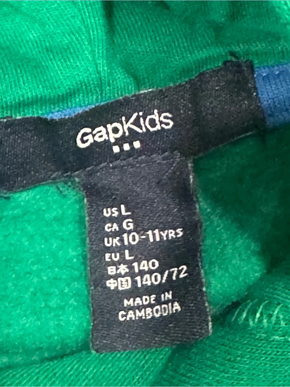 GAP Kids Green Hooded Sweatshirt